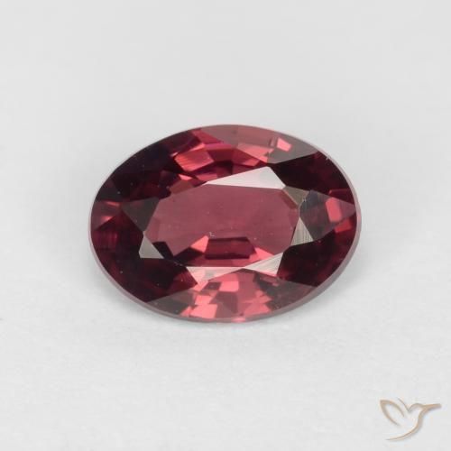 0.97ct طبيعي أحمر متوسط عقيق رودوليت, بيضوي, VVS-VS