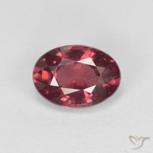 1.04ct طبيعي أحمر غامق عقيق رودوليت, بيضوي, قليلا جدا