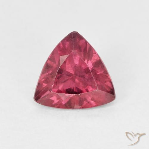 0.60ct طبيعي أحمر متوسط عقيق رودوليت, مثلثى, قليلا جدا