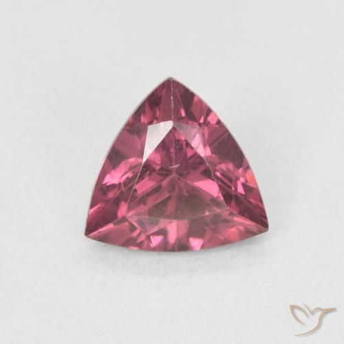 0.54ct طبيعي أحمر-أرجوانى عقيق رودوليت, مثلثى, قليلا جدا