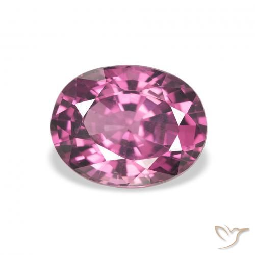 2.36ct طبيعي أرجواني محمر عقيق رودوليت, بيضوي, VVS-VS