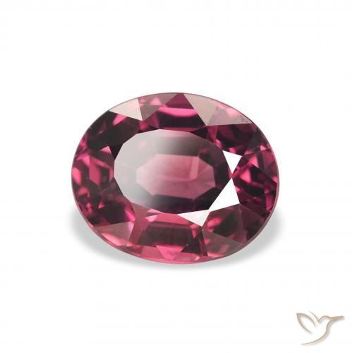 عقيق رودوليت Medium Dark-Purple طبيعي، بيضوي، 2.13 قيراط، VVS-VS