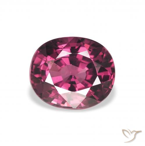 2.31ct طبيعي أرجوانى متوسط عقيق رودوليت, بيضوي, VVS-VS
