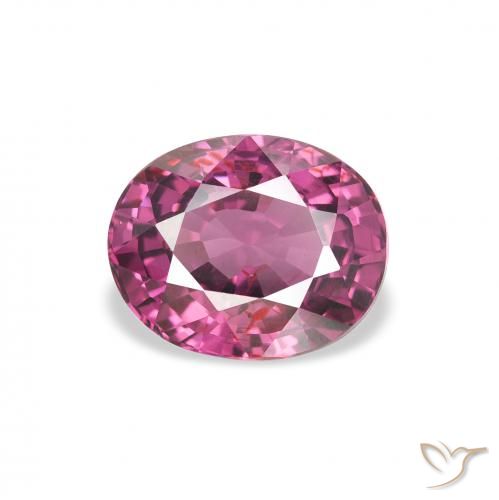 2.21ct طبيعي وردى متوسط عقيق رودوليت, بيضوي, VVS-VS