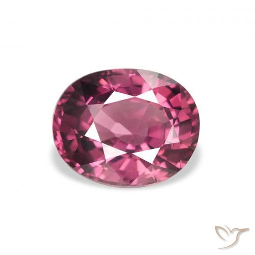 2.04ct طبيعي أرجواني محمر عقيق رودوليت, بيضوي, قليلا جدا