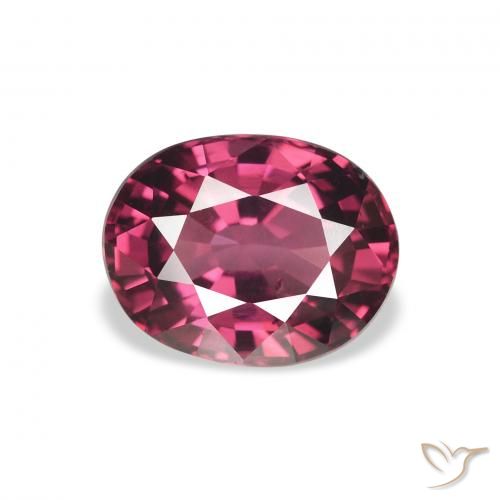 2.26ct طبيعي أحمر-أرجوانى عقيق رودوليت, بيضوي, قليلا جدا