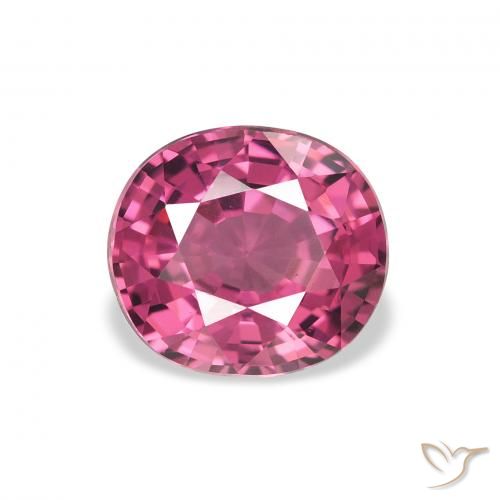 2.23ct طبيعي أرجوانى توتى وردى عقيق رودوليت, بيضوي, VVS