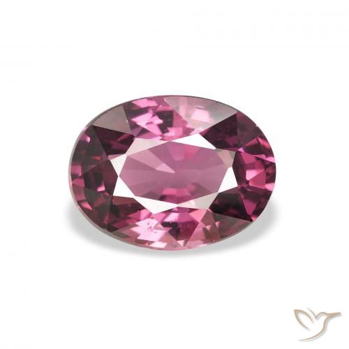2.00ct طبيعي وردى-ماجنتى عقيق رودوليت, بيضوي, قليلا جدا