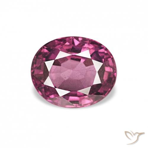 1.03ct أرجوانى توتى وردى عقيق رودوليت, بيضوي, قليلا جدا
