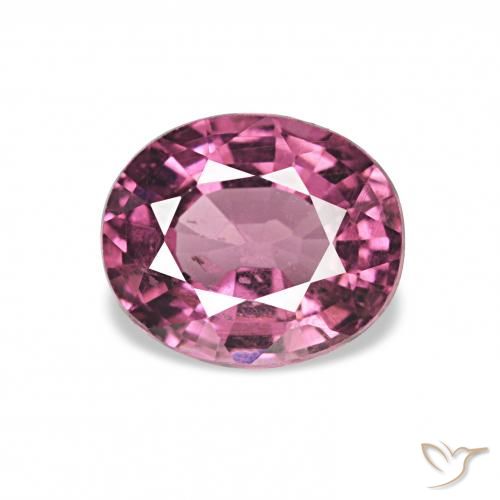 1.03ct وردى-ماجنتى عقيق رودوليت أحجار كريمة, بيضوي, قليلا جدا