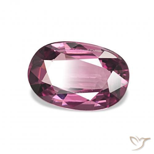 عقيق رودوليت أرجوانى متوسط طبيعي، بيضوي، 1.78 قيراط، VVS-VS