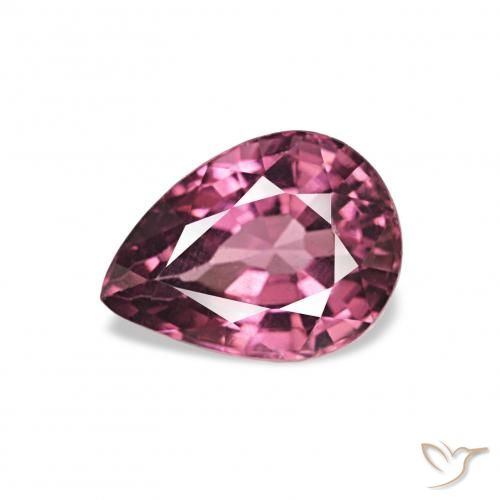 1.01ct أرجوانى متوسط عقيق رودوليت, شكل الكمثرى, VVS-VS