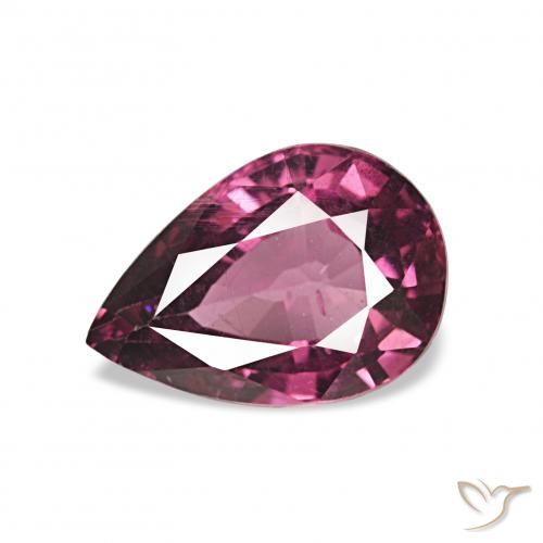1.21ct أرجوانى متوسط عقيق رودوليت, شكل الكمثرى, قليلا جدا