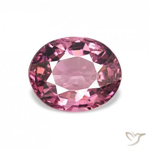 1.11ct أرجوانى وردى عقيق رودوليت, بيضوي, VVS