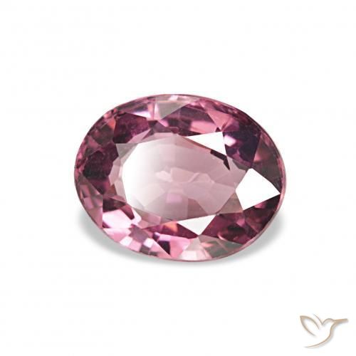 عقيق رودوليت أرجوانى متوسط طبيعي، بيضوي، 1.15 قيراط، VVS