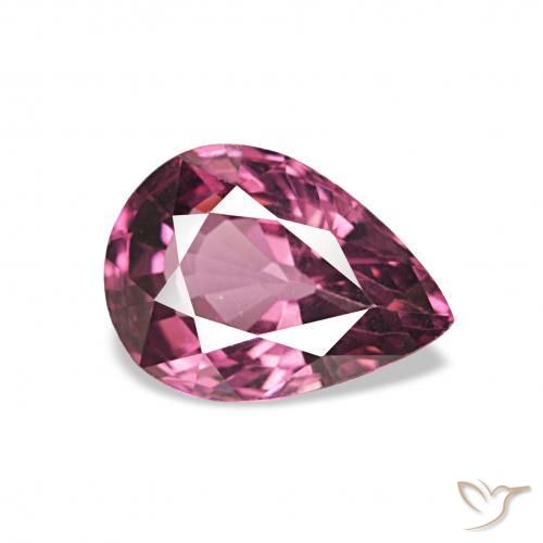 1.27ct عنبى عقيق رودوليت, شكل الكمثرى, VVS