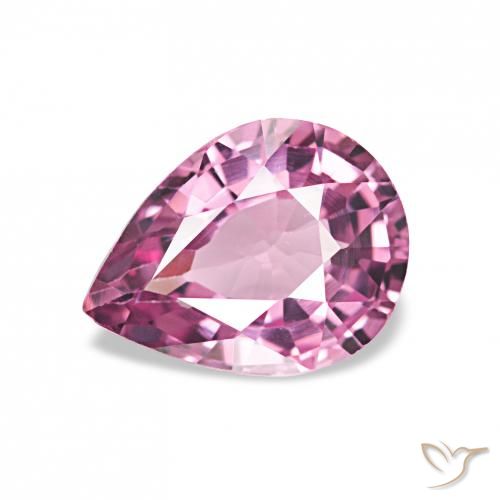 1.02ct أرجواني محمر عقيق رودوليت, شكل الكمثرى, VVS