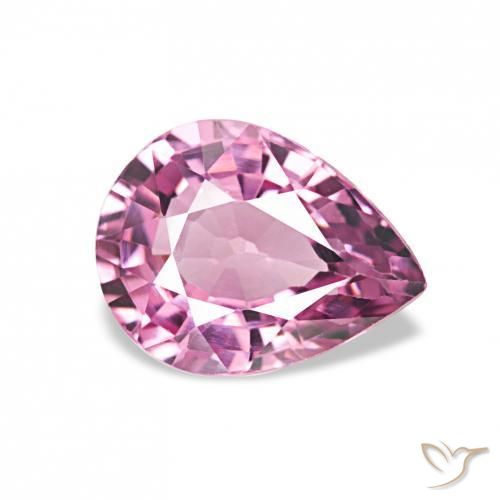 عقيق رودوليت أرجواني محمر طبيعي، شكل الكمثرى، 1.02 قيراط، VVS