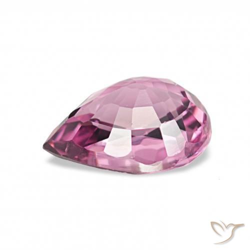 عقيق رودوليت أرجواني محمر طبيعي، شكل الكمثرى، 1.02 قيراط، VVS