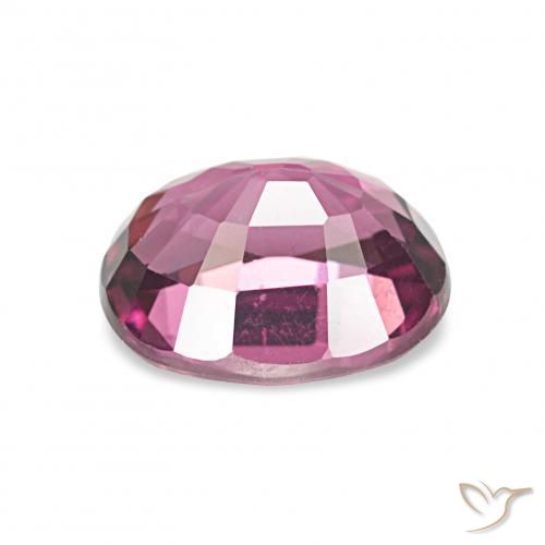 عقيق رودوليت أرجوانى كثيف طبيعي، بيضوي، 1.35 قيراط، VVS