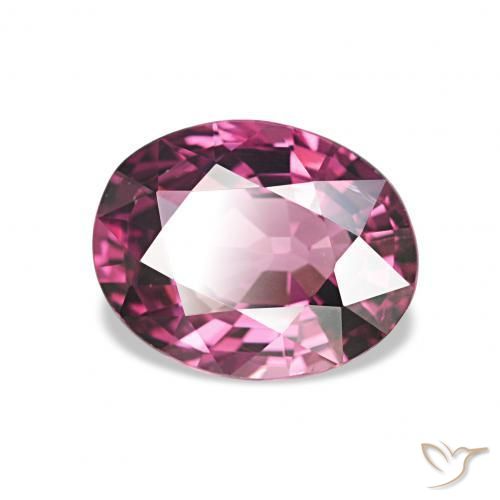 عقيق رودوليت أرجوانى كثيف طبيعي، بيضوي، 1.85 قيراط، VVS