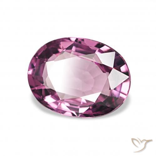 عقيق رودوليت أرجواني محمر طبيعي، بيضوي، 1.26 قيراط، VVS-VS