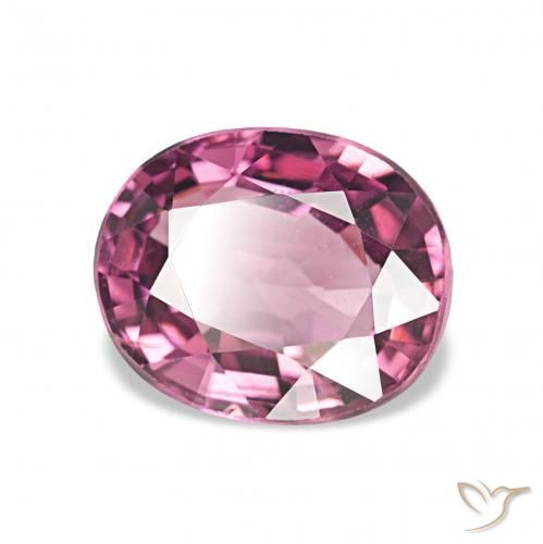 عقيق رودوليت أرجوانى متوسط طبيعي، بيضوي، 1.54 قيراط، VVS-VS