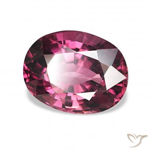 عقيق رودوليت أرجوانى غامق طبيعي، بيضوي، 1.65 قيراط، VVS-VS