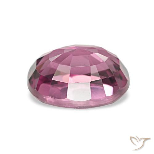 عقيق رودوليت أرجواني محمر طبيعي، بيضوي، 1.34 قيراط، VVS-VS