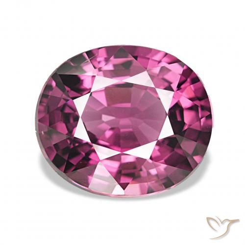 4.21ct أرجوانى توتى وردى غامق عقيق رودوليت, بيضوي, VVS