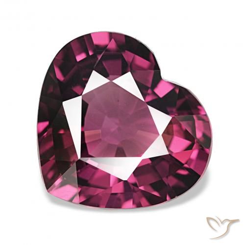 3.95ct أرجوانى غامق عقيق رودوليت, قلب, VVS