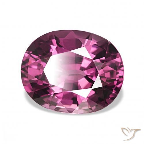 عقيق رودوليت Medium Dark-Purple طبيعي، بيضوي، 4.24 قيراط، VVS