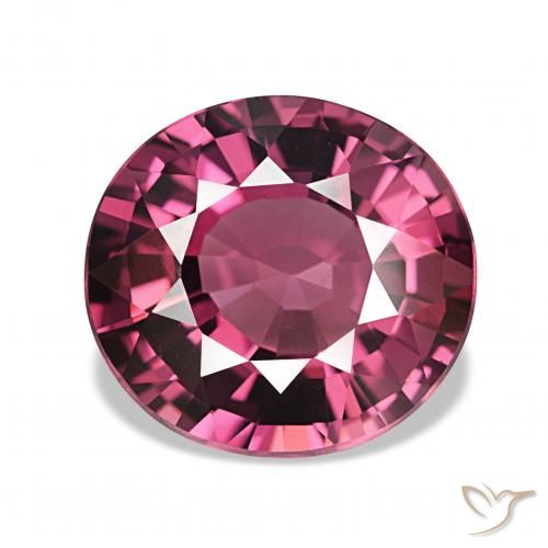 4.09ct وردى-ماجنتى عقيق رودوليت, بيضوي, VVS