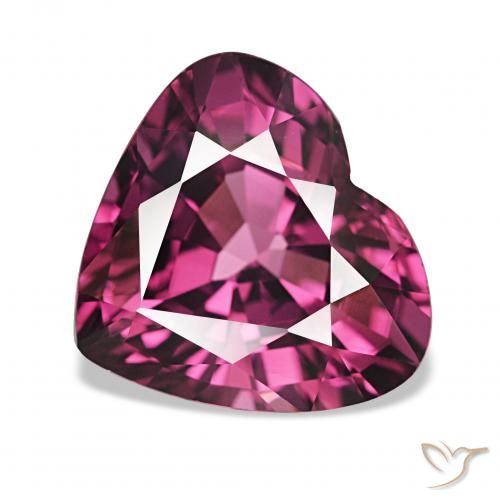 4.06ct أرجواني غامق عقيق رودوليت, قلب, VVS
