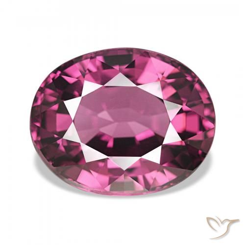 4.83ct وردى-ماجناى غامق عقيق رودوليت, بيضوي, VVS