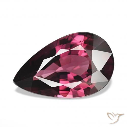 4.23ct أحمر-أرجوانى عقيق رودوليت, شكل الكمثرى, VVS