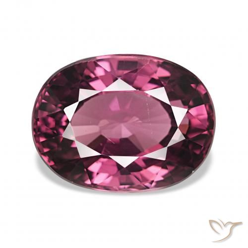 4.17ct أرجواني محمر عقيق رودوليت, بيضوي, VVS