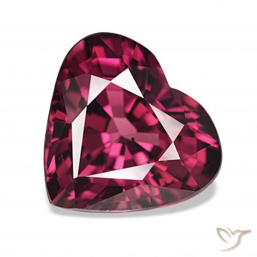 4.57ct أرجواني غامق عقيق رودوليت, قلب, قليلا جدا