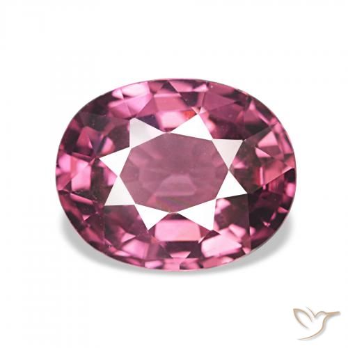 2.25ct أرجوانى كثيف عقيق رودوليت, بيضوي, VVS