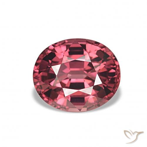 2.75ct أحمر وردى عقيق رودوليت, بيضوي, VVS-VS