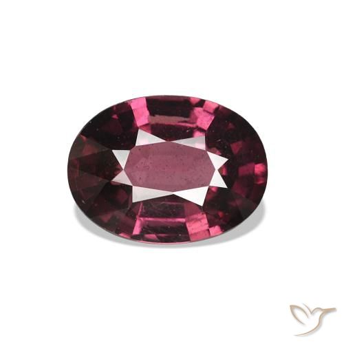 1.02ct التوت عليق أحمر عقيق رودوليت, بيضوي, قليلا جدا