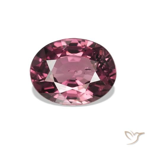 0.98ct أرجوانى متوسط عقيق رودوليت, بيضوي, قليلا جدا