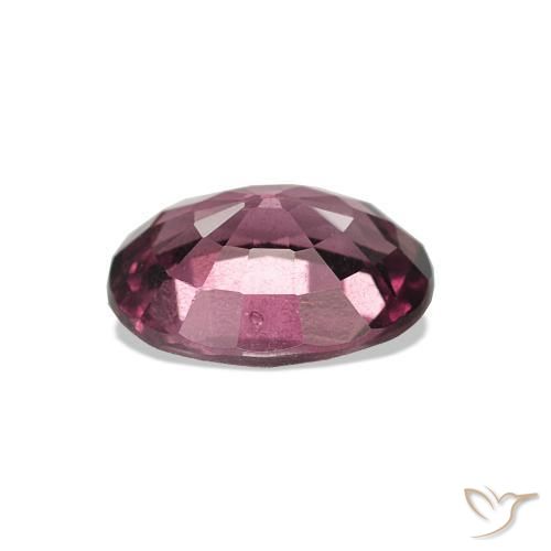 عقيق رودوليت أرجوانى متوسط طبيعي، قصة بيضاوى، 1.03 قيراط، قليلا جدا