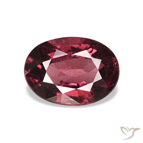 1.01ct أحمر جارنيت رودوليت, بيضاوي, قليلا جدا