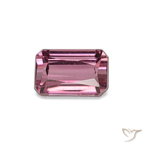 0.81ct وردي جارنيت رودوليت, قص الزمرد, قليلا جدا