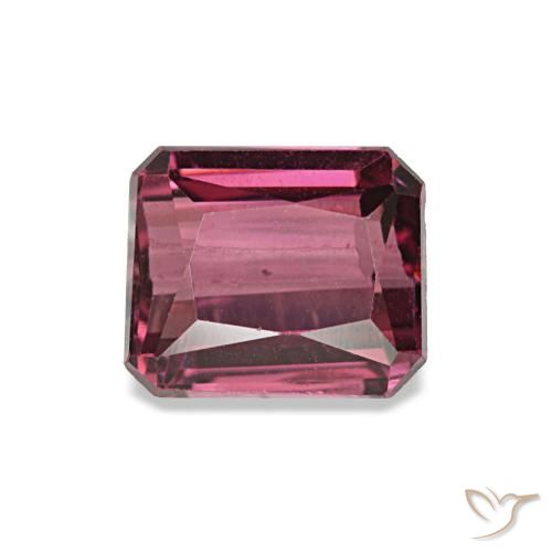 1.27ct وردي جارنيت رودوليت, قص الزمرد, قليلا جدا