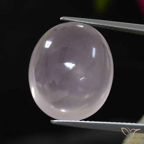 17.48ct طبيعي وردى فاتح جدا كوارتز زهرى, بيضوي, شفاف