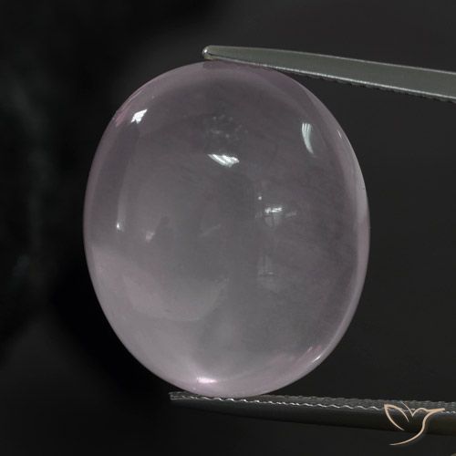 25.98ct طبيعي وردى زهرى فاتح جدا كوارتز زهرى, بيضوي, شفاف