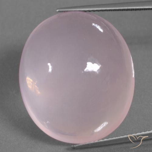 40.97ct طبيعي وردى زهرى فاتح كوارتز زهرى, بيضوي, شفاف / نصف شفاف