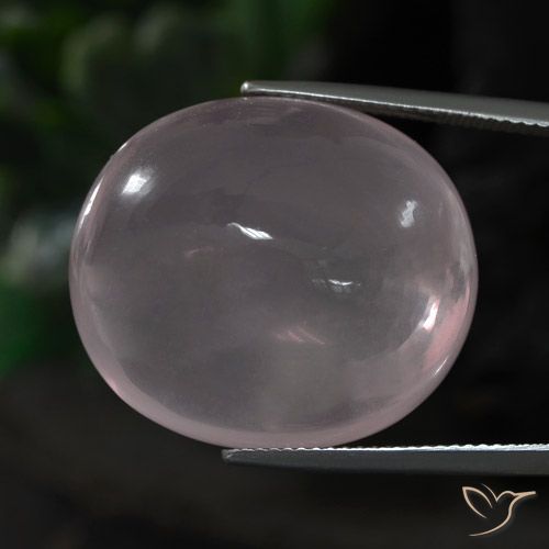 51.32ct طبيعي وردي فاتح كوارتز زهرى, بيضوي, شفاف